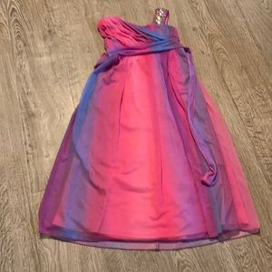 Blue purple and pink formal dress